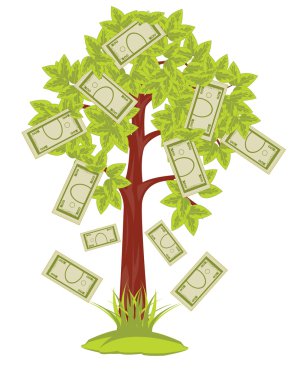 Kağıt banknot ile ağacı