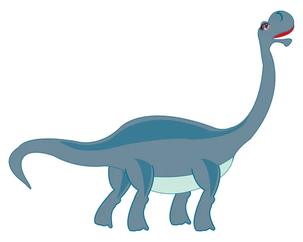 Big herbivorous dinosaur — Stock Vector