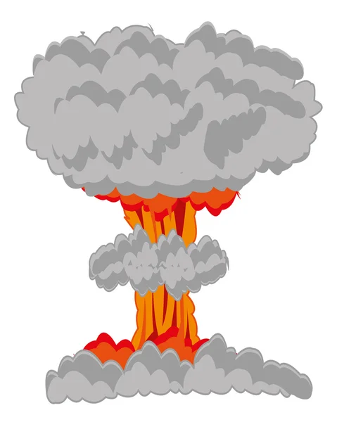 Nucleus blast op wit — Stockvector