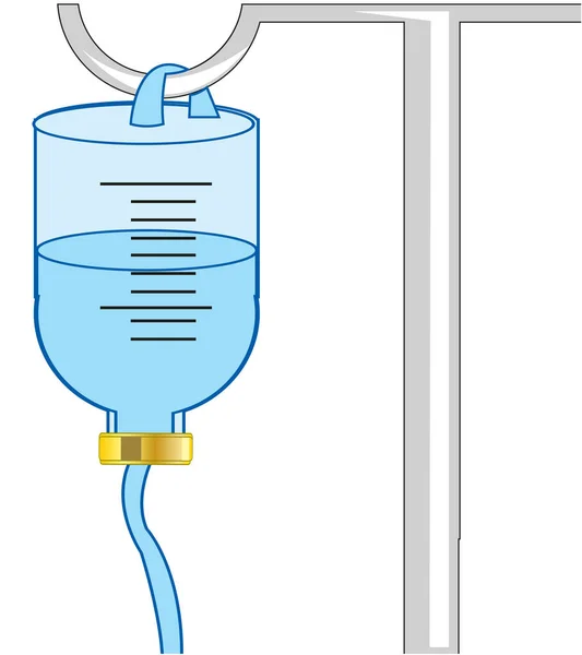 白い背景の医療機器ドロップカウンターが絶縁されています — ストックベクタ