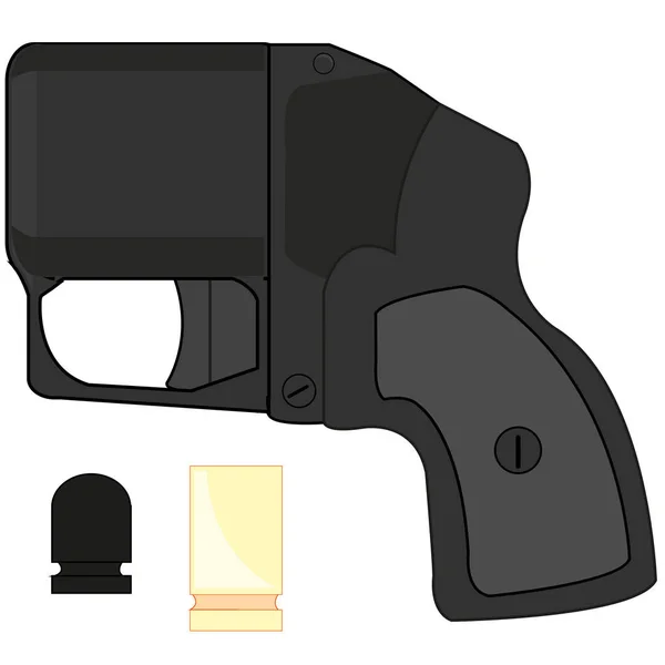 Traumatická pistole vosa na bílém pozadí je izolována — Stockový vektor