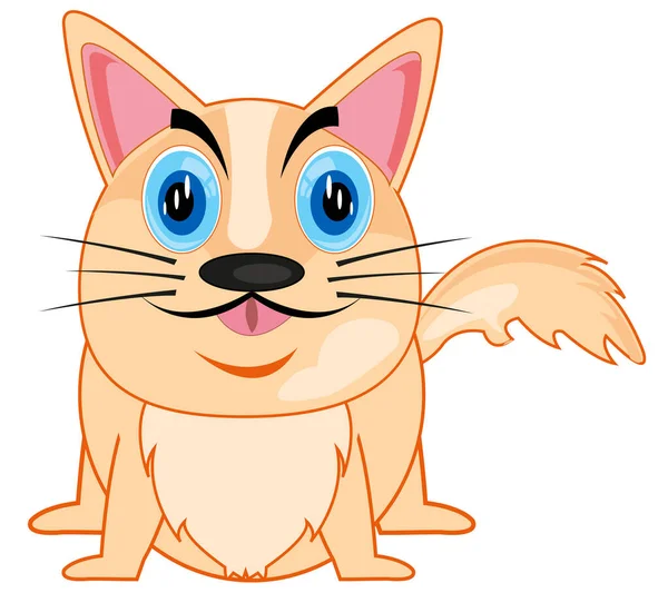 Illustration vectorielle du chien animal amusant de dessin animé — Image vectorielle