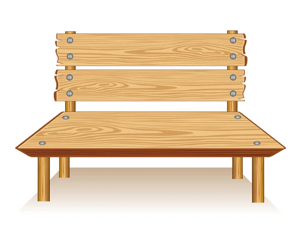 Wooden bench — Stock Vector