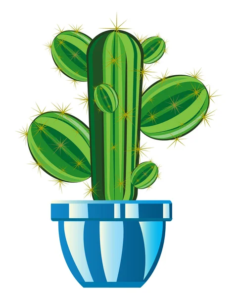 Cactus in pot — Stock Vector
