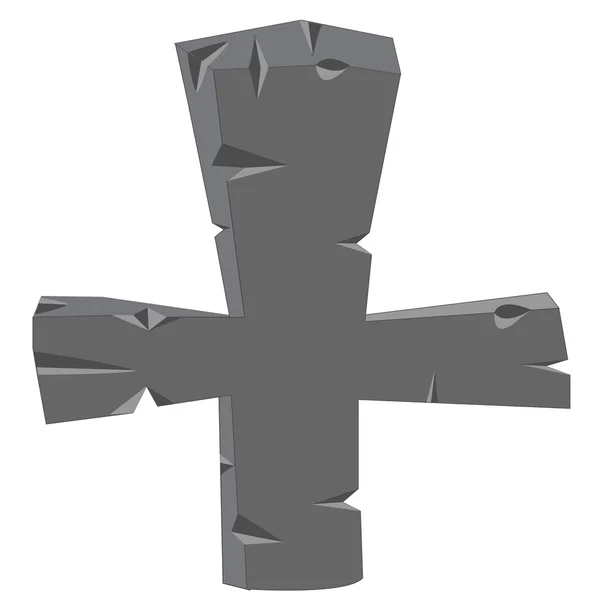 Хрест з каменю — стоковий вектор