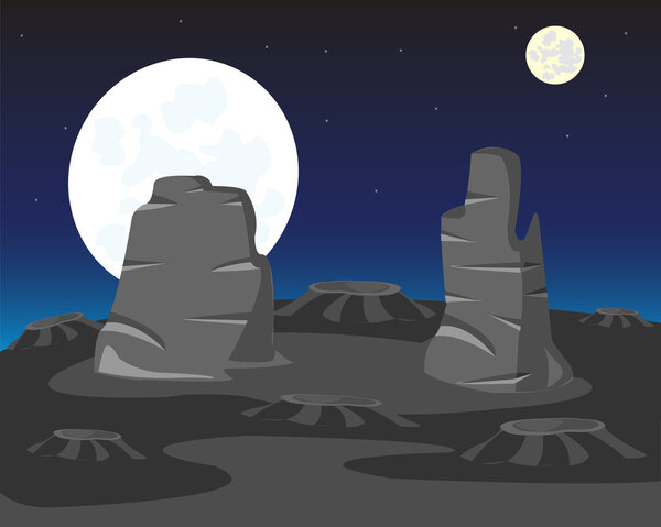 Uninhabited planet in cosmos