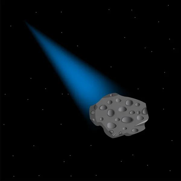 Asteroide en el cosmos — Vector de stock