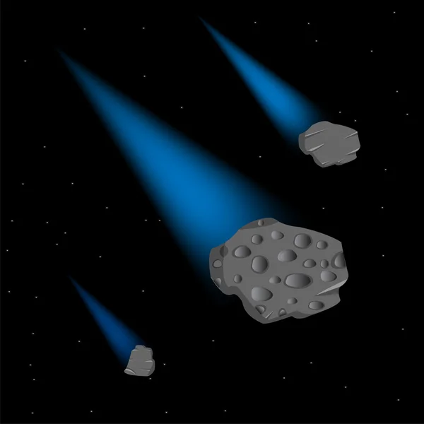 Asteroides en el cosmos — Archivo Imágenes Vectoriales