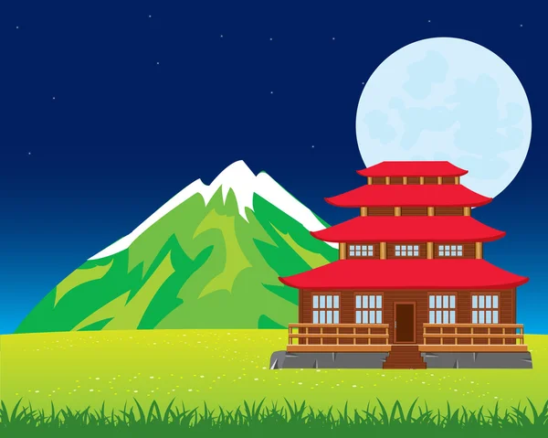 Дом в Японии — стоковый вектор