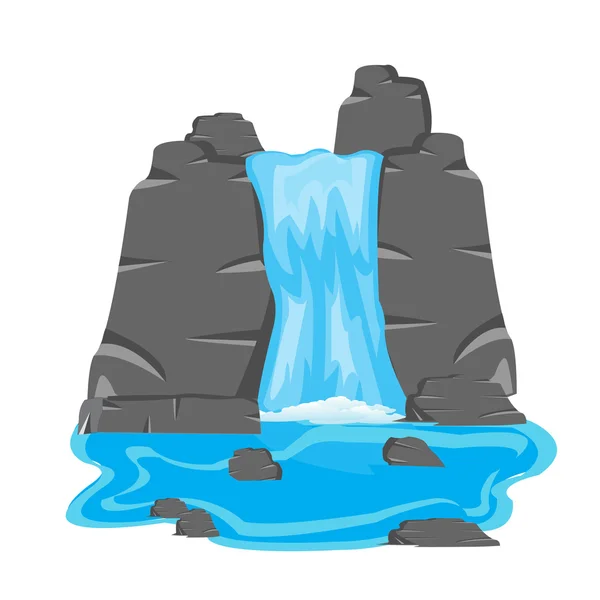 Waterval onder steen — Stockvector