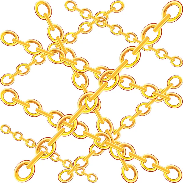 Chain from gild — Stock Vector