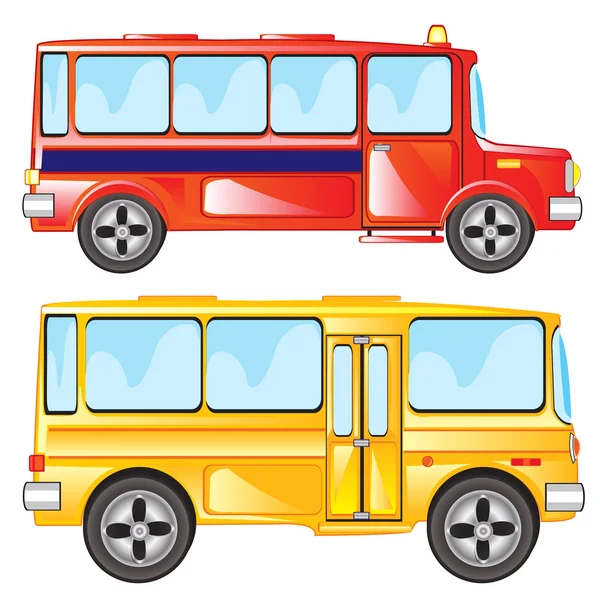 Zwei Busse — Stockvektor