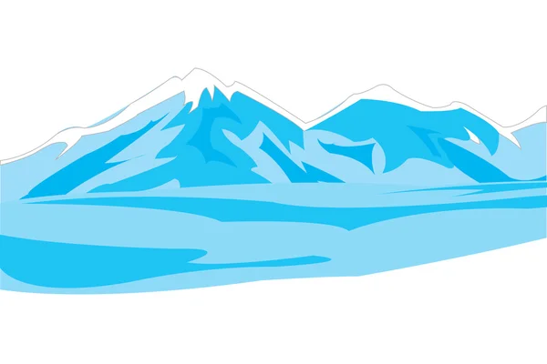 Montañas de invierno — Vector de stock