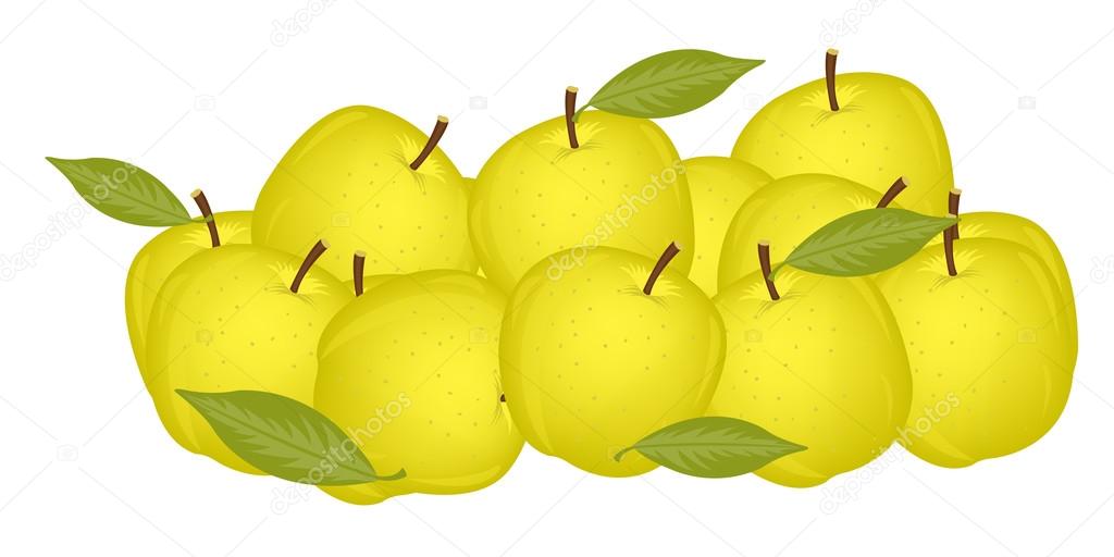Small circle yellow apple