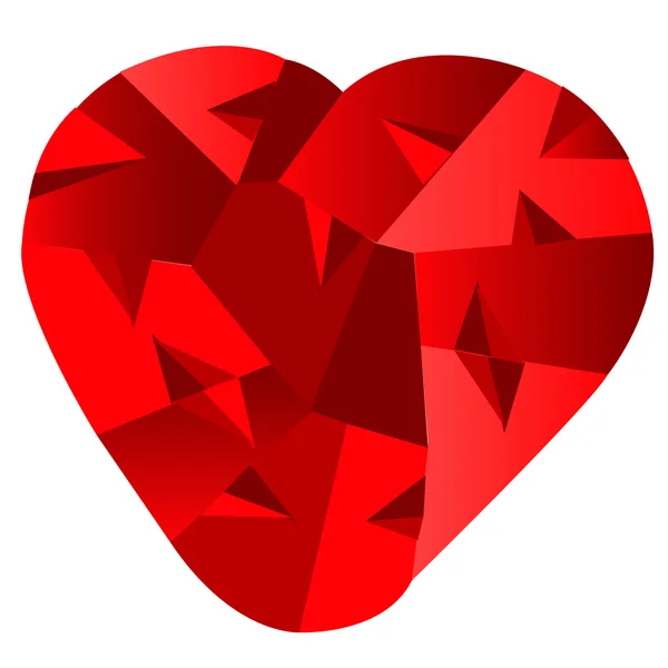 Red heart — Stock Vector