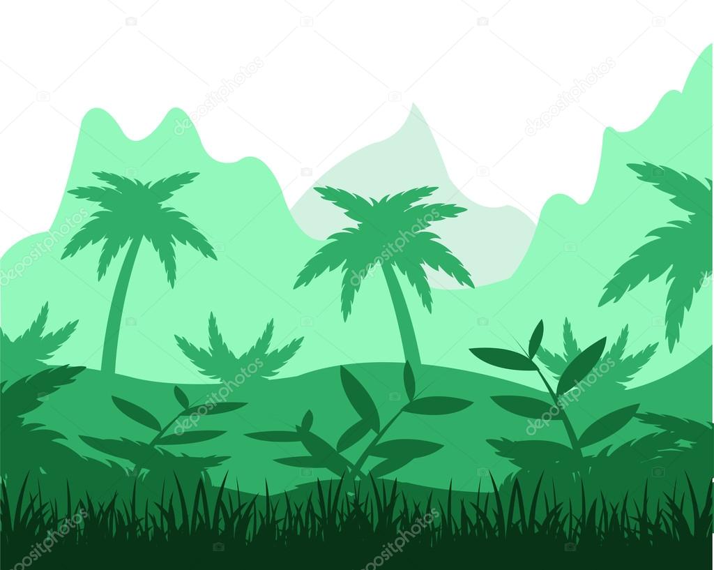 Selva tropical Vector de stock #70549355 de ©cobol1964, image size:1024x817
