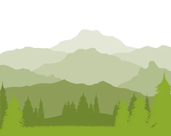 Paysage avec montagne — Image vectorielle