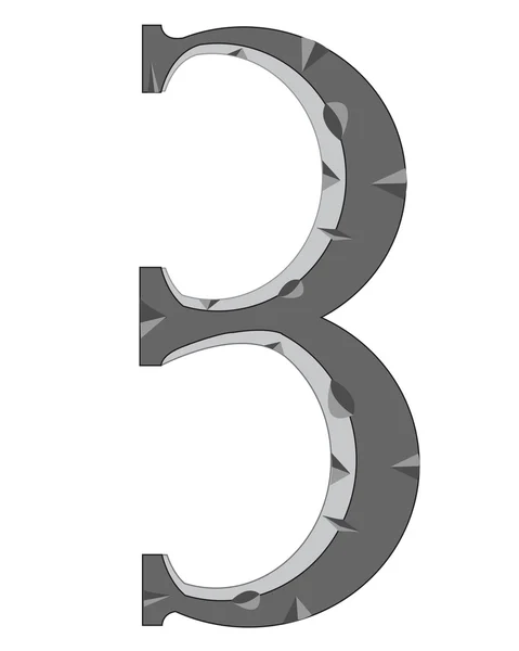 Numeral three — Stockový vektor