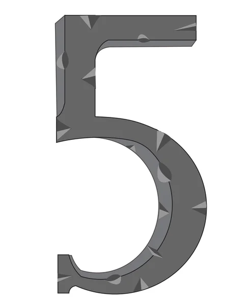 Numeral five — Stock Vector