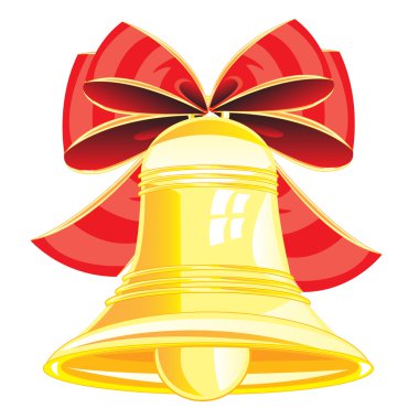 Gold bell and bow