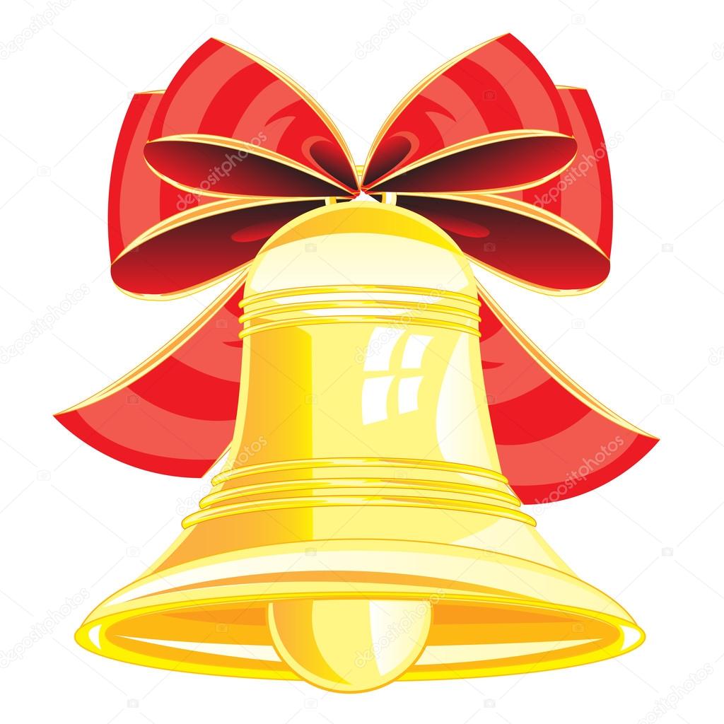 Gold bell and bow