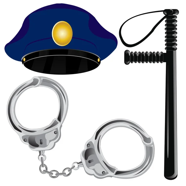 Police accessories — Stock Vector
