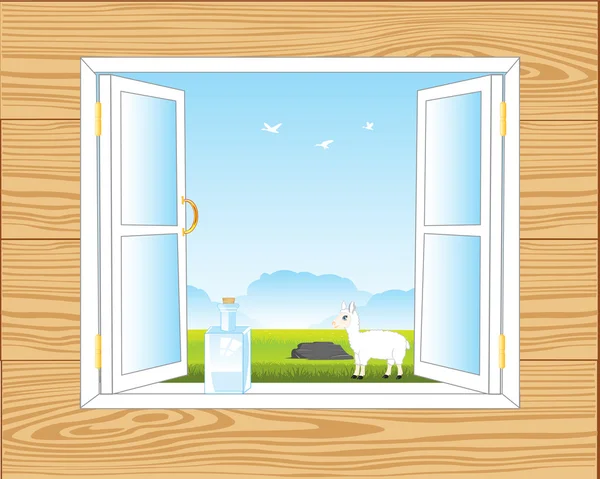 Window in room — Stock Vector