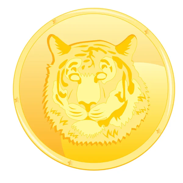Pièce avec scène du tigre — Image vectorielle