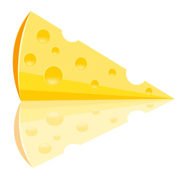 Pedazo de queso — Vector de stock