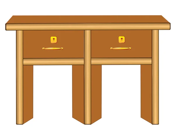 Fa asztal — Stock Vector