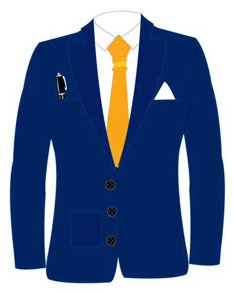 Blue suit and tie — Stock Vector