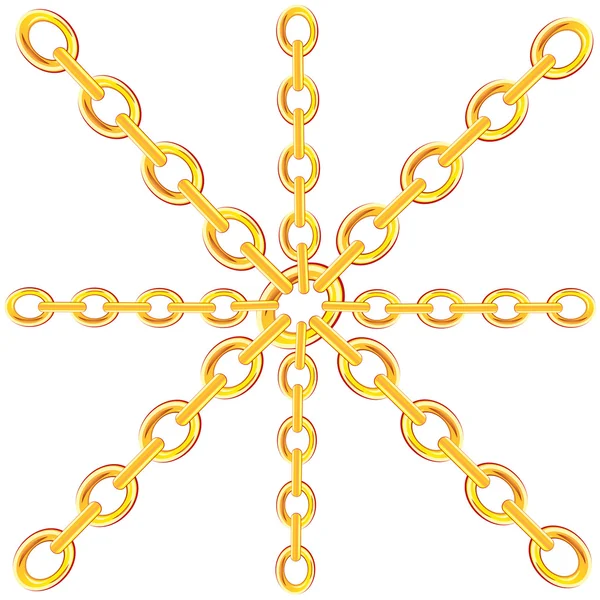 Chain from gild — Stock Vector