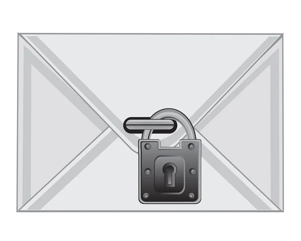 Envelope on lock — Stock Vector