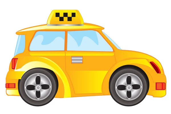 Taxi de coche sobre fondo blanco — Vector de stock