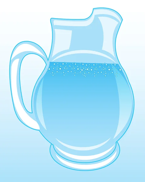 Džbán s čistou pitnou vodou — Stockový vektor