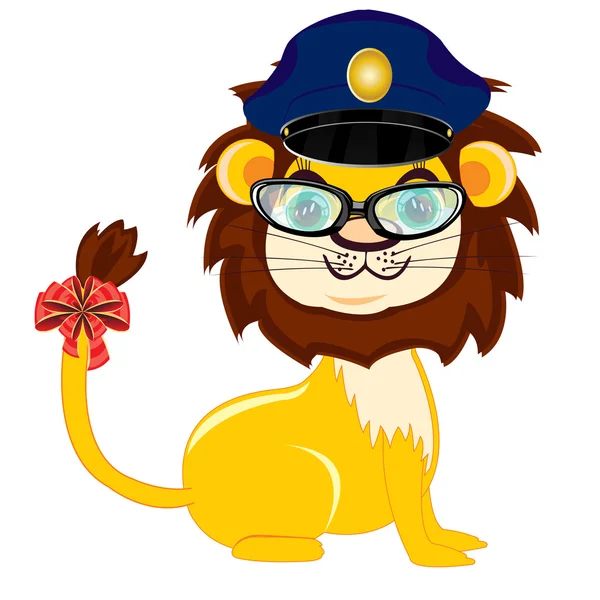 Police des lions animaux — Image vectorielle