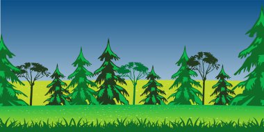 Panorama ahşap ve glade yaz