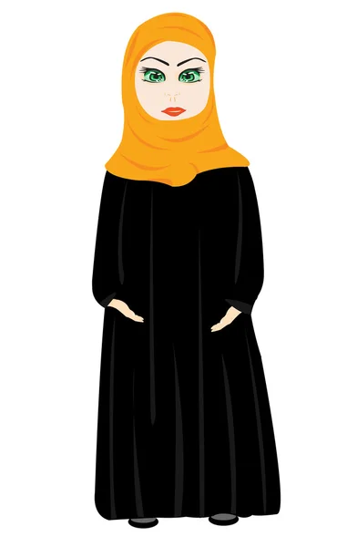 Девушка в тканном хиджабе — стоковый вектор