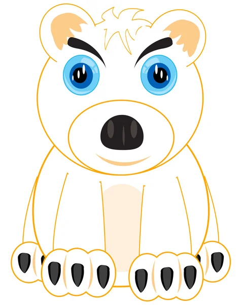 Oso polar animal — Vector de stock