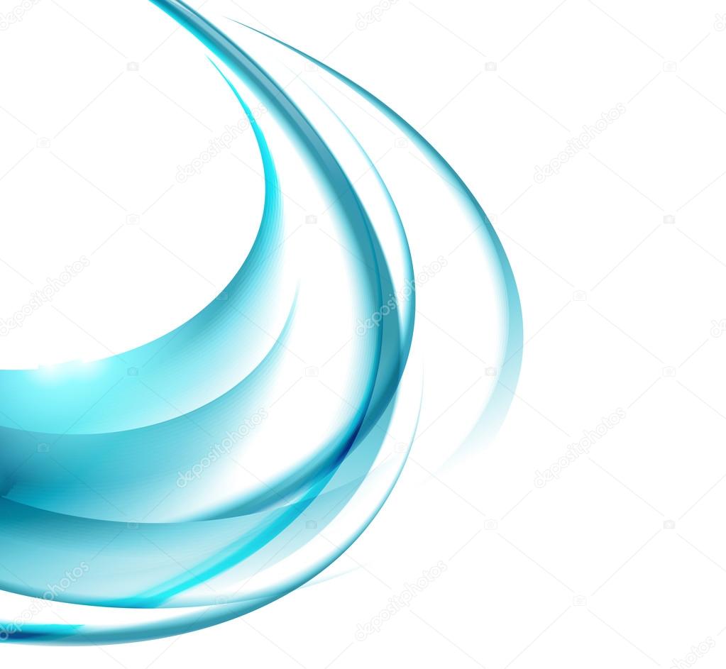 Abstract vector background, blue wavy