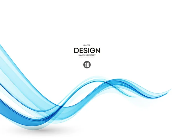 Abstrakt vektor bakgrund, blå vågig — Stock vektor