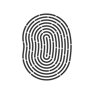 parmak izi Simge Resim. Düz. parmak izi simgesi uygulaması