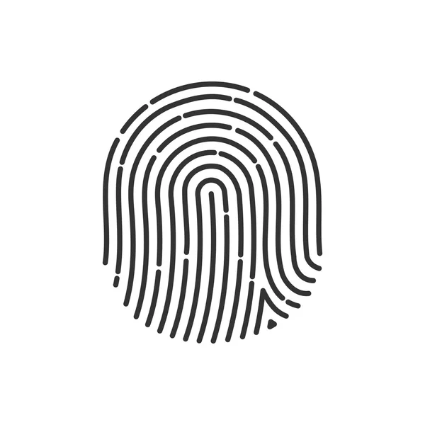 Fingerabdruck-Symbolbild. flach. Fingerabdruck-App — Stockvektor