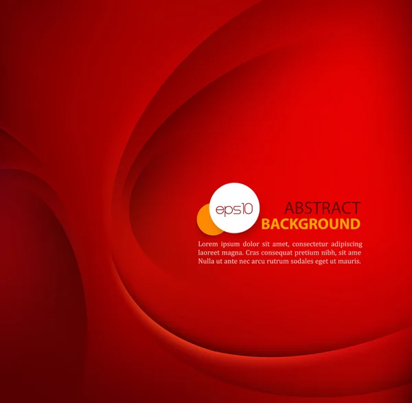 Modelo de vetor vermelho Fundo abstrato com curvas linhas e sombra. Para folheto, brochura, livreto, design de sites —  Vetores de Stock