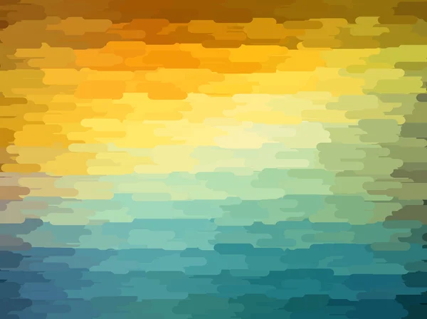 Αφηρημένη γεωμετρικά φόντο με πορτοκαλί, μπλε και κίτρινο χρώμα. Ηλιόλουστο καλοκαίρι σχεδιασμός. — Διανυσματικό Αρχείο