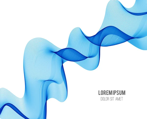 Elemento de diseño de onda de color azul abstracto. Onda azul — Archivo Imágenes Vectoriales