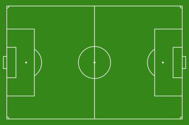 futbol sahası, vektör çizim