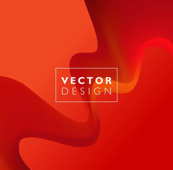 Modelo de vetor vermelho Fundo abstrato com curvas linhas e sombra. Para folheto, brochura, livreto, design de sites — Vetor de Stock