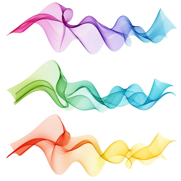 彩色波浪抽象矢量背景 — 图库矢量图片