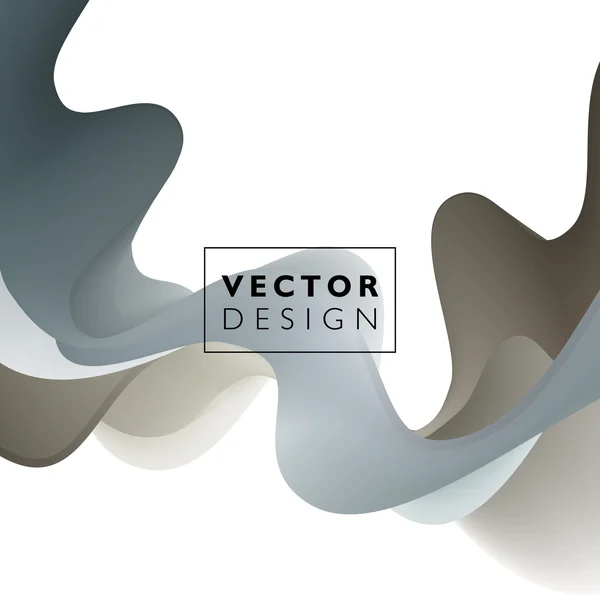 Ilustración abstracta de movimiento de onda suave — Vector de stock